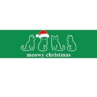 Meowy Catmas Cat Christmas Cute Kitten Cats Santa Hat Xmas Bumper Sticker