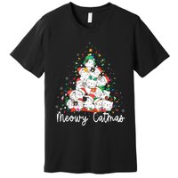 Meowy Catmas Cat Christmas Tree Xmas Funny Santa  Premium T-Shirt