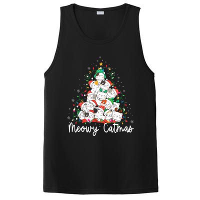 Meowy Catmas Cat Christmas Tree Xmas Funny Santa  PosiCharge Competitor Tank