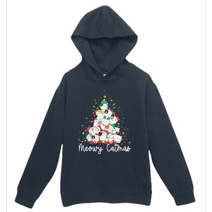 Meowy Catmas Cat Christmas Tree Xmas Funny Santa  Urban Pullover Hoodie