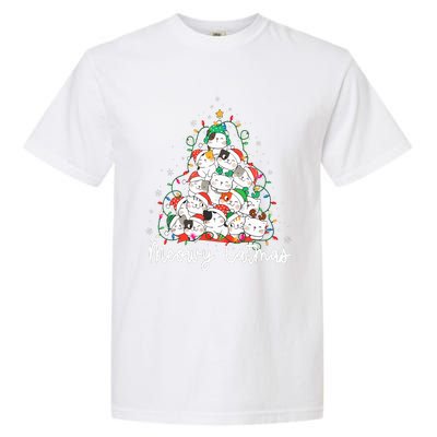 Meowy Catmas Cat Christmas Tree Xmas Funny Santa  Garment-Dyed Heavyweight T-Shirt