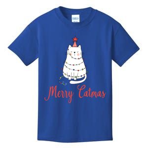 Merry Catmas Cat Christmas Gift Kids T-Shirt