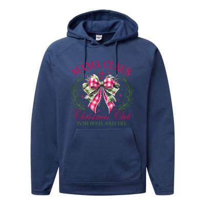 Mama Claus Christmas Club Coquette Bow Performance Fleece Hoodie