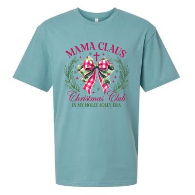 Mama Claus Christmas Club Coquette Bow Sueded Cloud Jersey T-Shirt