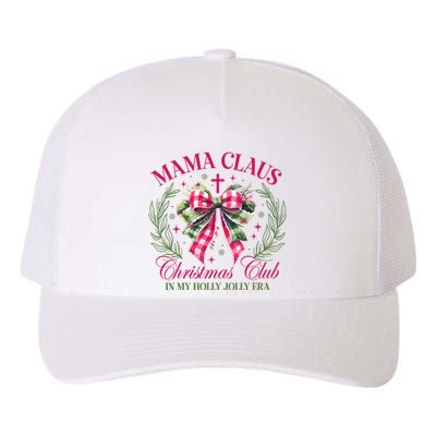 Mama Claus Christmas Club Coquette Bow Yupoong Adult 5-Panel Trucker Hat