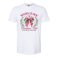 Mama Claus Christmas Club Coquette Bow Softstyle CVC T-Shirt