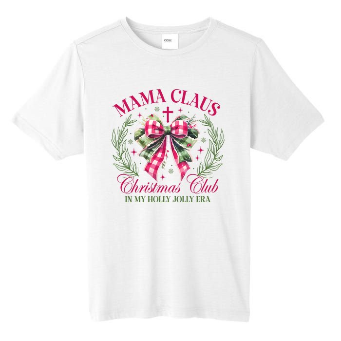 Mama Claus Christmas Club Coquette Bow Tall Fusion ChromaSoft Performance T-Shirt