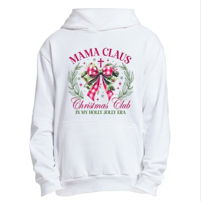 Mama Claus Christmas Club Coquette Bow Urban Pullover Hoodie