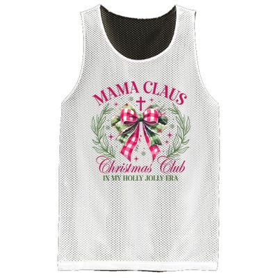 Mama Claus Christmas Club Coquette Bow Mesh Reversible Basketball Jersey Tank