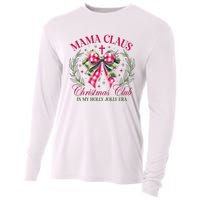 Mama Claus Christmas Club Coquette Bow Cooling Performance Long Sleeve Crew