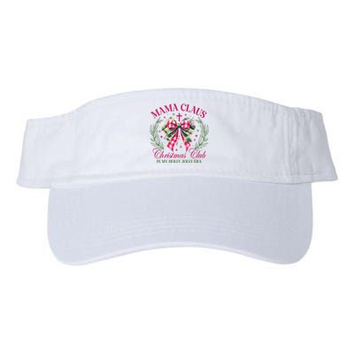 Mama Claus Christmas Club Coquette Bow Valucap Bio-Washed Visor