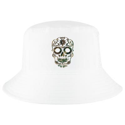 Military Camouflage Camo Dia De Los Muertos Sugar Skull Cool Comfort Performance Bucket Hat