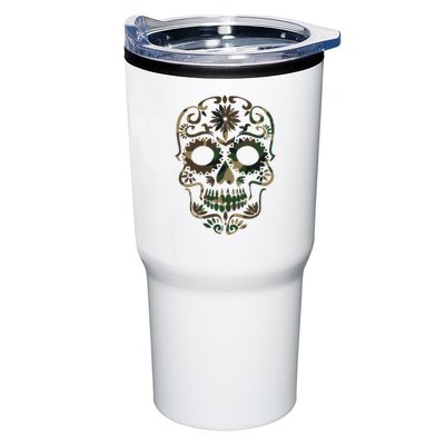 Military Camouflage Camo Dia De Los Muertos Sugar Skull Tumbler