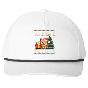 Meowy Catmas Cat Christmas Tree Xmas  Funny Santa  Snapback Five-Panel Rope Hat