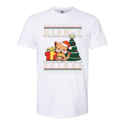 Meowy Catmas Cat Christmas Tree Xmas  Funny Santa  Softstyle CVC T-Shirt