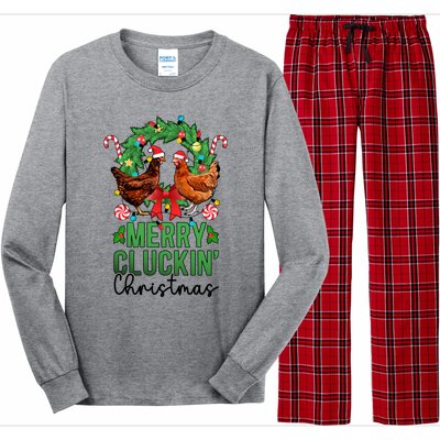 Merry Cluckin Christmas Chicken Owner Chicken Lover Xmas Gift Long Sleeve Pajama Set