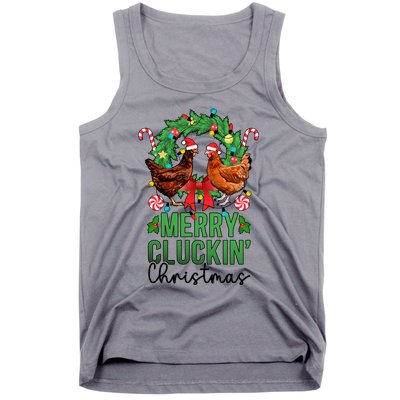 Merry Cluckin Christmas Chicken Owner Chicken Lover Xmas Gift Tank Top