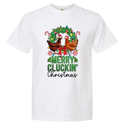 Merry Cluckin Christmas Chicken Owner Chicken Lover Xmas Gift Garment-Dyed Heavyweight T-Shirt