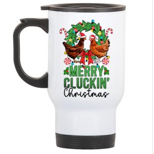 Merry Cluckin Christmas Chicken Owner Chicken Lover Xmas Gift Stainless Steel Travel Mug