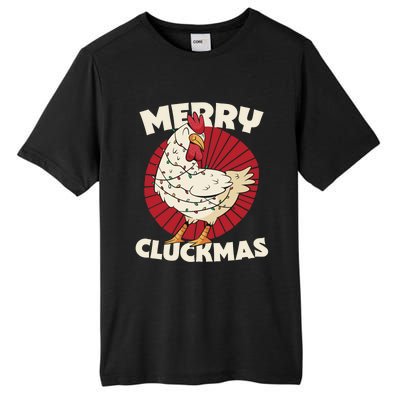 Merry Chickmas Cluckmas Funny Christmas Pajama Retro Outfit Great Gift Tall Fusion ChromaSoft Performance T-Shirt