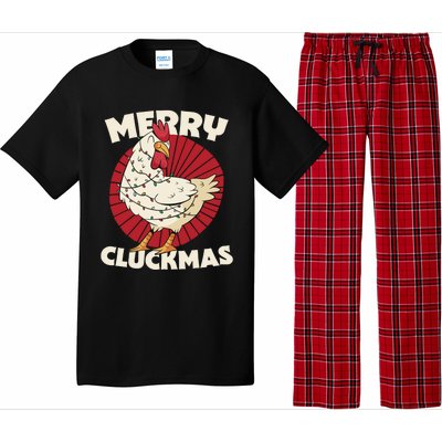 Merry Chickmas Cluckmas Funny Christmas Pajama Retro Outfit Great Gift Pajama Set