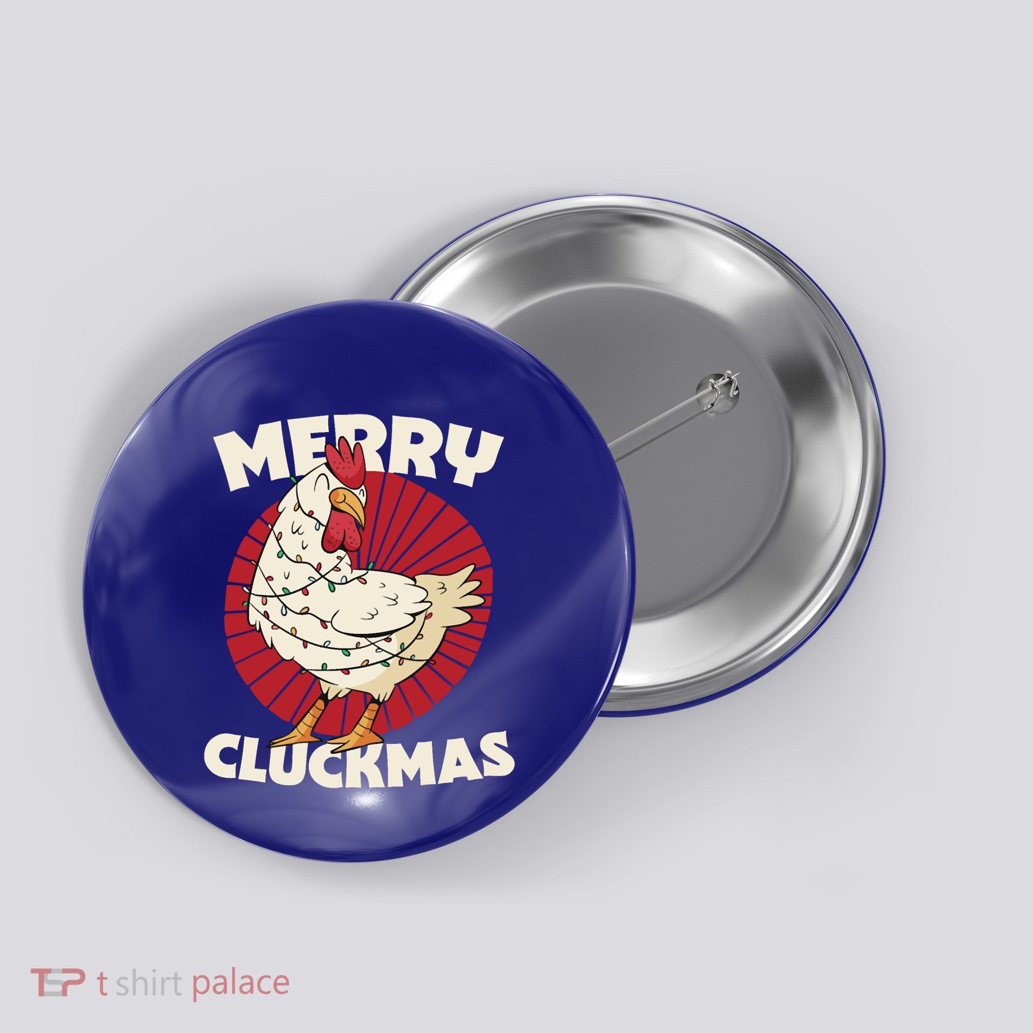 Merry Chickmas Cluckmas Funny Christmas Pajama Retro Outfit Great Gift Button