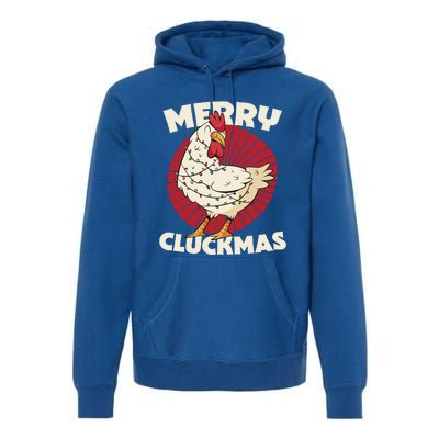 Merry Chickmas Cluckmas Funny Christmas Pajama Retro Outfit Great Gift Premium Hoodie