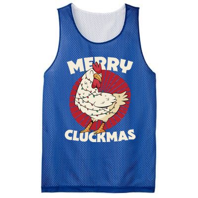 Merry Chickmas Cluckmas Funny Christmas Pajama Retro Outfit Great Gift Mesh Reversible Basketball Jersey Tank