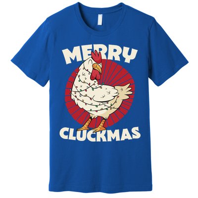 Merry Chickmas Cluckmas Funny Christmas Pajama Retro Outfit Great Gift Premium T-Shirt