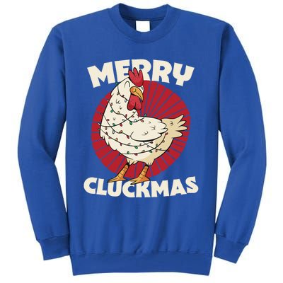 Merry Chickmas Cluckmas Funny Christmas Pajama Retro Outfit Great Gift Tall Sweatshirt