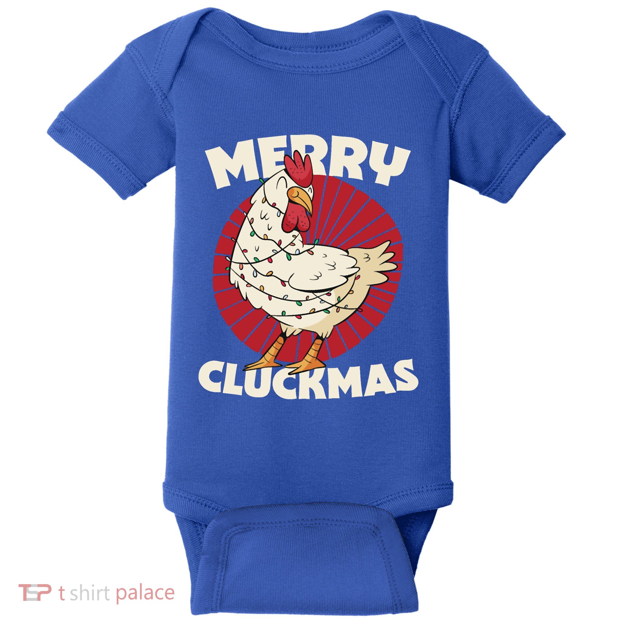Merry Chickmas Cluckmas Funny Christmas Pajama Retro Outfit Great Gift Baby Bodysuit