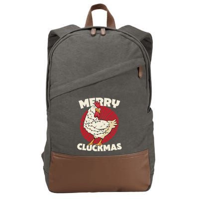 Merry Chickmas Cluckmas Funny Christmas Pajama Retro Outfit Great Gift Cotton Canvas Backpack