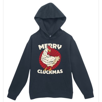 Merry Chickmas Cluckmas Funny Christmas Pajama Retro Outfit Great Gift Urban Pullover Hoodie