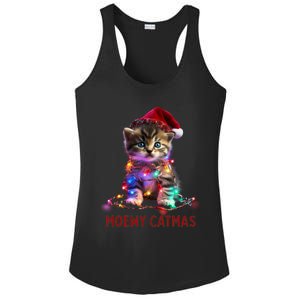 Moewy Catmas Cat Christmas Gift Ladies PosiCharge Competitor Racerback Tank