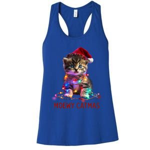 Moewy Catmas Cat Christmas Gift Women's Racerback Tank