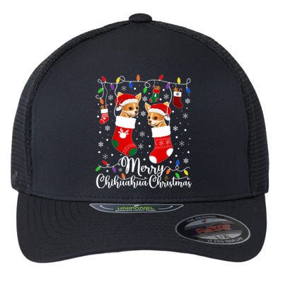 Merry Chihuahua Christmas Chihuahua Xmas Party Cool Gift Flexfit Unipanel Trucker Cap