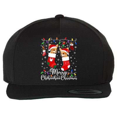 Merry Chihuahua Christmas Chihuahua Xmas Party Cool Gift Wool Snapback Cap