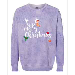 Merry Christmas Cute Gift Cute Gift Colorblast Crewneck Sweatshirt