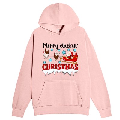 Merry Cluckin Christmas Chicken Owner Xmas Party Chicken Funny Gift Urban Pullover Hoodie