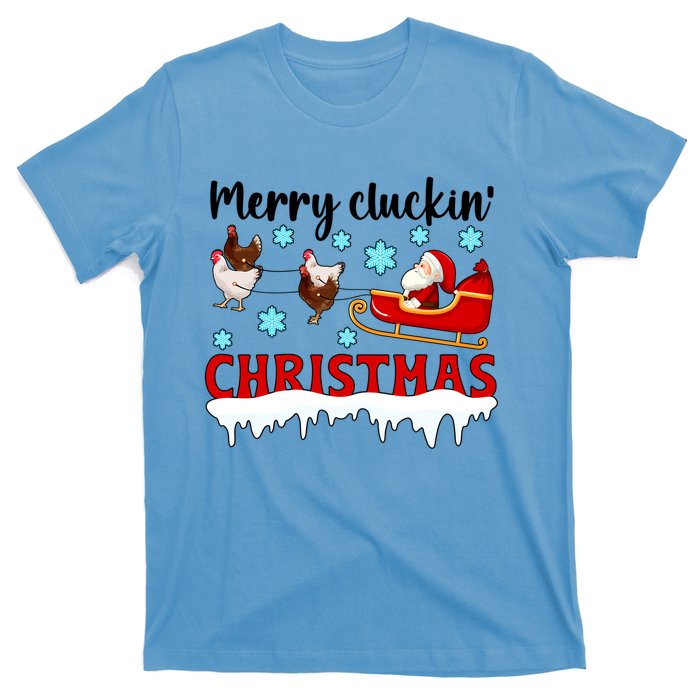 Merry Cluckin Christmas Chicken Owner Xmas Party Chicken Funny Gift T-Shirt