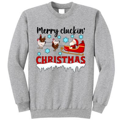 Merry Cluckin Christmas Chicken Owner Xmas Party Chicken Funny Gift Sweatshirt