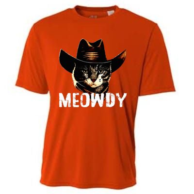 Meowdy Cat Cowboy Cooling Performance Crew T-Shirt