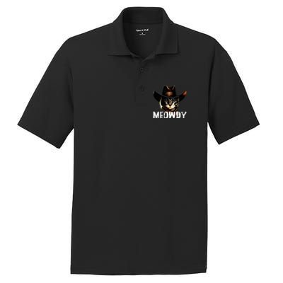 Meowdy Cat Cowboy PosiCharge RacerMesh Polo