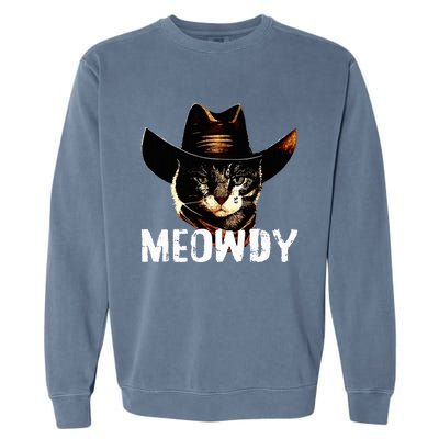 Meowdy Cat Cowboy Garment-Dyed Sweatshirt