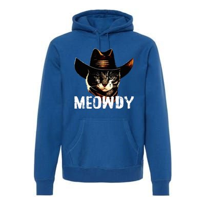 Meowdy Cat Cowboy Premium Hoodie