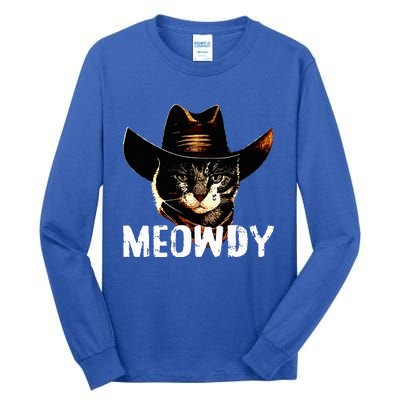 Meowdy Cat Cowboy Tall Long Sleeve T-Shirt