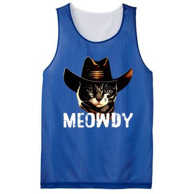 Meowdy Cat Cowboy Mesh Reversible Basketball Jersey Tank