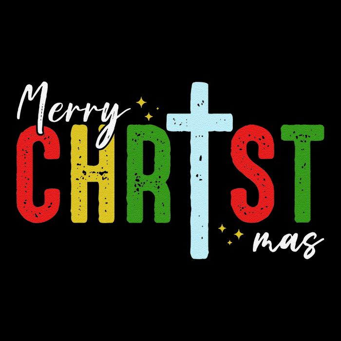 Merry Christmas Christian Jesus Cross Faith Religious Xmas Sustainable Bucket Hat