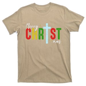 Merry Christmas Christian Jesus Cross Faith Religious Xmas T-Shirt