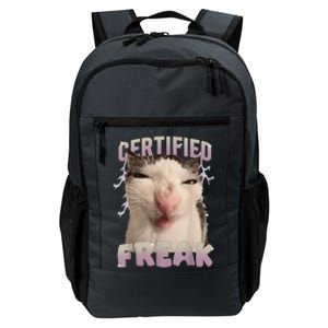 Meme Cat Certified Freak Eat Cement Cursed Cat Daily Commute Backpack